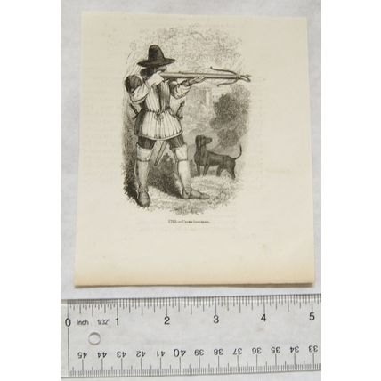1860s engraving - Cross-bowman