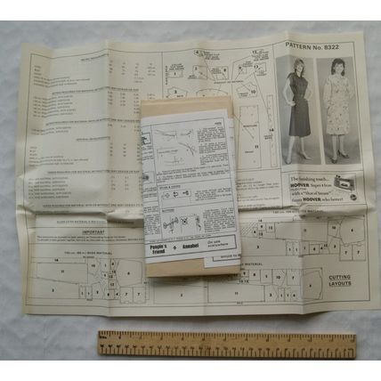 Uncut pattern No. 8322 shirt dress, size 14