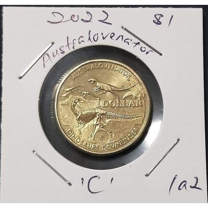 2022 $1 Dinosaurs Downunder - Australovenator 'C' mintmark - Circulated