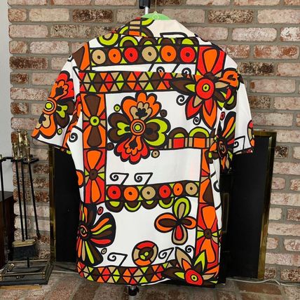 RARE Vintage Napili Hawaiian Psychedelic Print No Iron Button Down Shirt Sz. ?