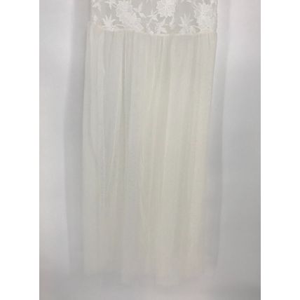 Vince Camuto Sheer White Floral Cover Up Dress with Lace Accents Size L