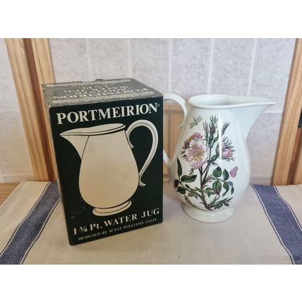 Vintage Floral Water Jug | Portmeirion Botanic Garden Original Box 1.75 Pint
