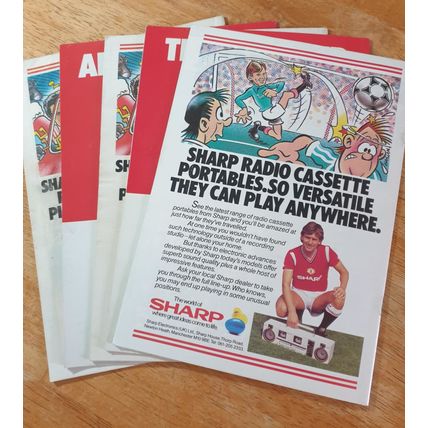 X 5 Manchester United Vintage Football Programmes. No's 5/7/22/25/27