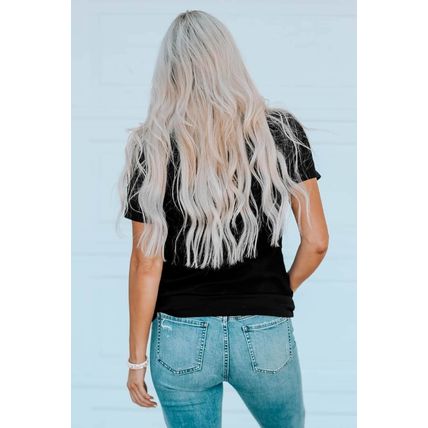 Black WHISKEY Makes Me Frisky Print Graphic Tee