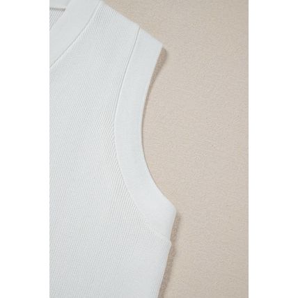 White V Neck Buttoned Sweater Vest