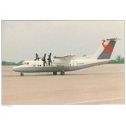London City Airways De Havilland DHC Dash7 110 Aircraft Postcard (A14702)
