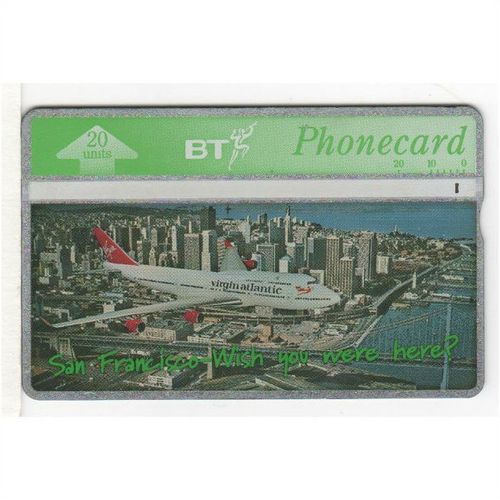 PHONE CARD - BT - VIRGIN ATLANTIC - SAN FRANCISCO