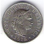 SUISSE 20 RAPPEN 1975