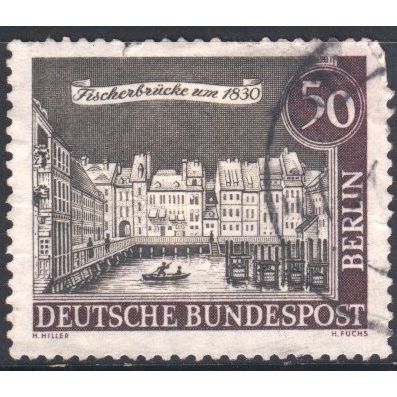 Germany 1962 - SG B219 - 50pf sepia & purple - Fischer Bridge, 1830 - used
