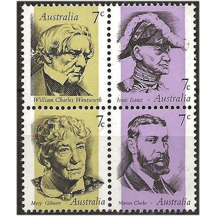 Australia 1973 Famous Australians SG537-540 BLOCK Unmounted Mint . .. .