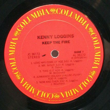 Kenny Loggins - Keep The Fire Vinyl LP Record Album (P3)