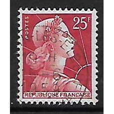 FRANCE 1955 25F RED FRANCE SG 1238C FINE USED