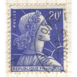 France 1957 - 20f blue - "France" - used 2