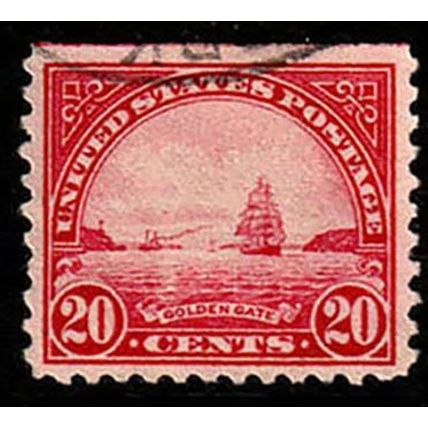 USA 1923 Golden Gate 20c Ship Used Stamp