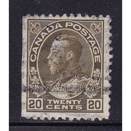 CANADA 1911-22 GEORGE V 20c USED