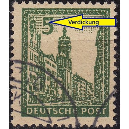 GERMANY Alliiert SBZ [West-Sachsen] MiNr 0158 y I ( O/used ) [01] Plattenfehler