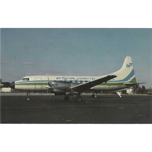 Air Florida Commuter Convair 580 Aircraft Postcard (A16141)