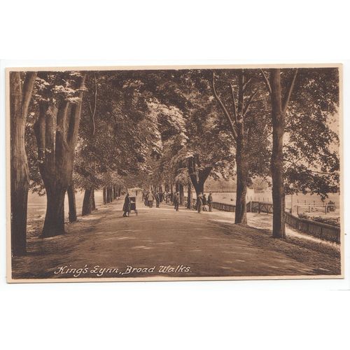 Broad Walks King's Lynn Norfolk C H Plowright & Co Postcard 71055