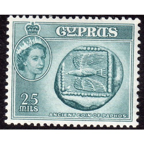 Cyprus Sg179 25m Deep Turquoise-Blue Fresh unmounted mint MNH (G191)