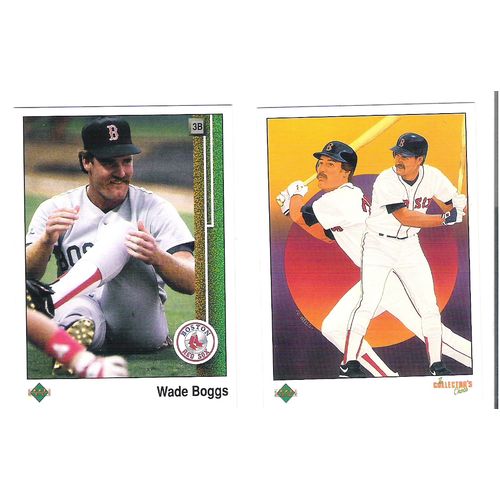 Two 1989 Upper Deck Wade Boggs cards- 389, 687 Red Sox NM