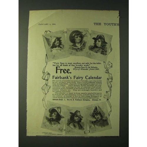 1900 Fairbank's Fairy Soap Ad - Fairbank's Fairy Calendar