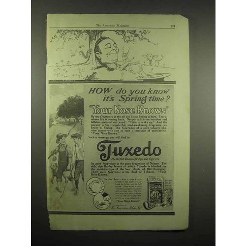 1917 Tuxedo Tobacco Ad - How Do You Know It's Spring