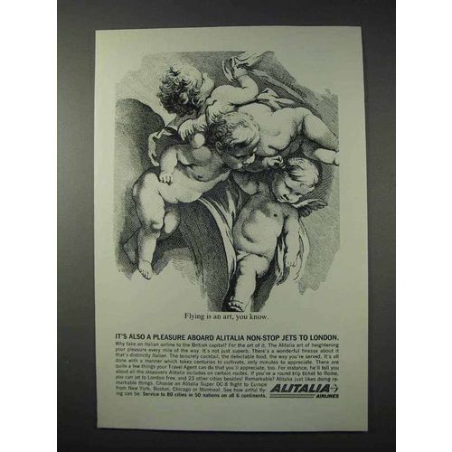 1963 Alitalia Airlines Ad - Flying Is An Art, You Know