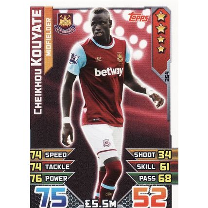 Match Attax 2015/2016 354 Cheikhou Kouyate West Ham United