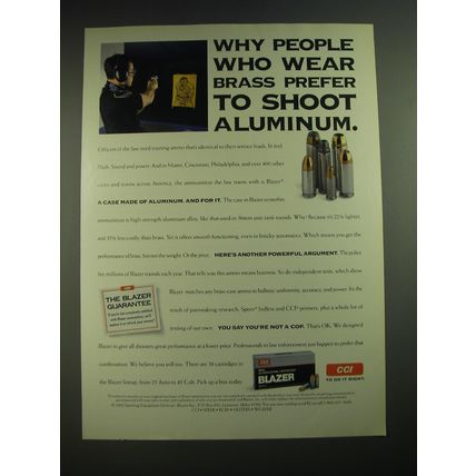 1992 CCI Blazer Ammunition Ad - Why people who wear brass prefer to shoot