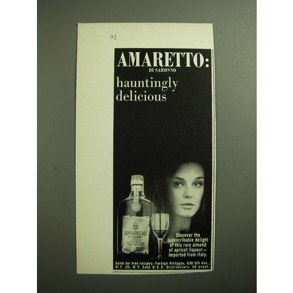 1970 Amaretto di Saronno Advertisement - hauntingly delicious