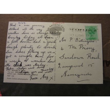 multiview, HISTORIC SUFFOLK county used postcard 1983 pm =