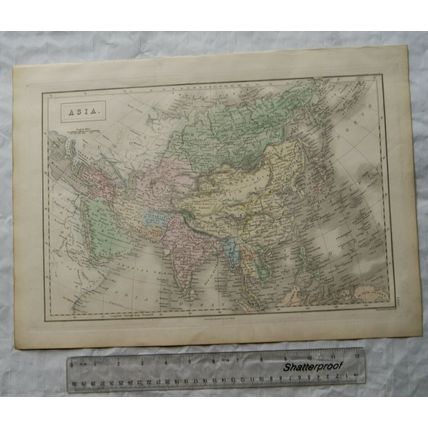1850 Black's steel engraved map Asia