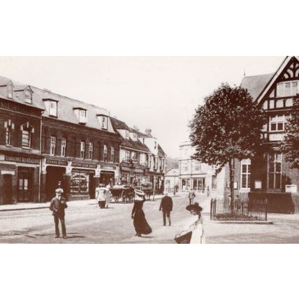 Library Old Cross Hertford Postcard