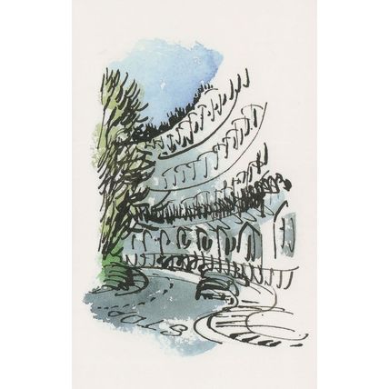 Stanley Crescent Notting Hill London Painting Postcard