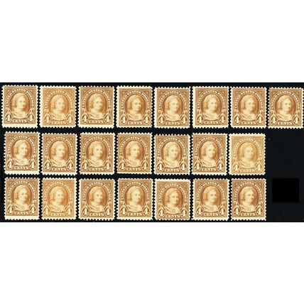 556, Mint NH 4¢ 22 PO Fresh Stamps CV $770.00 * Stuart Katz