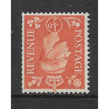 GREAT BRITAIN 1951 GEORGE VI 1/2d PALE ORANGE WMK INVERTED SG 503i U/M MINT#3
