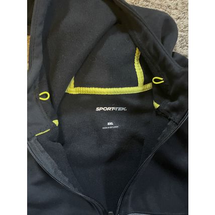 Men's 3XL Sport-Tek Full Zip Jacket Black Grey Neon Yellow XXXL Spring Fall