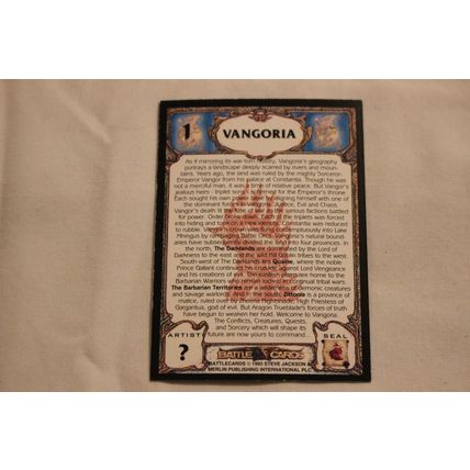 Vangoria 1993 Merlin Battle Cards NO. 1