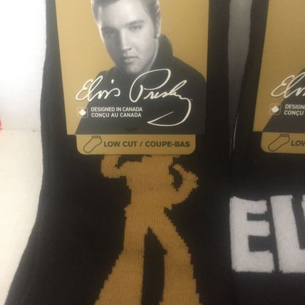 NEW 3 Pairs Elvis Men's Low Cut One Size Black Socks