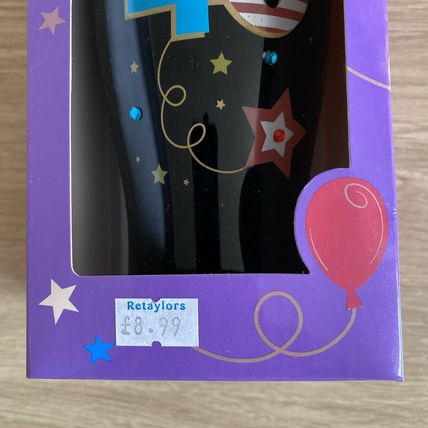Talking pictures 40th birthday beer glass