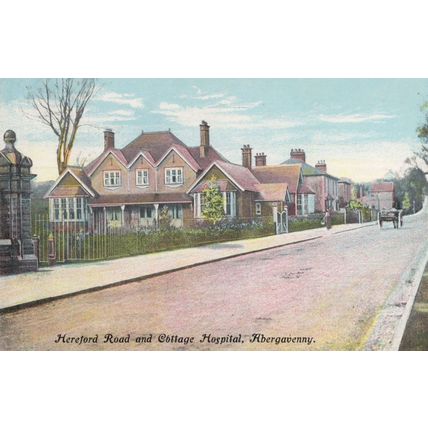 Hereford Road & Abergavenny Hospital Welsh Rare Old Postcard