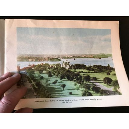 SYDNEY AUSTRALIA TOURIST BEAUTIFUL BOOK 1951 NUCOLOR24 pages 1st Ed PHOTOS GC