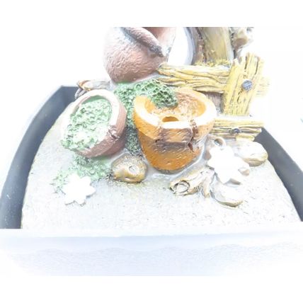 Water Fountain Robins on a Log 18 CM LED Colour Changing Home Decor Gift