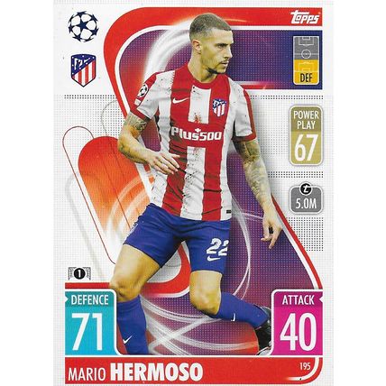Match Attax UCL/UEL/UECL 2021-22: Club Atlético de Madrid, Defender - Hermoso (M