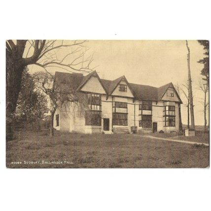 Sudbury, ,Ballingdon Hall, Suffolk, Postcard.