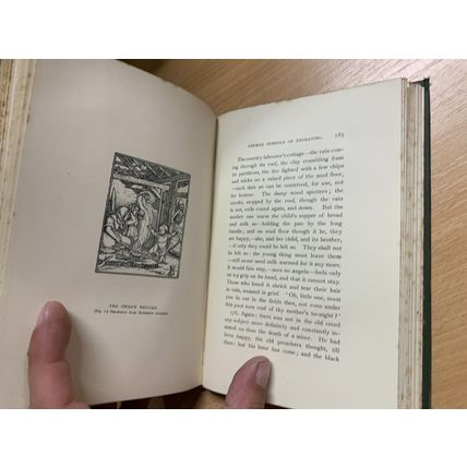 1890 JOHN RUSKIN "ARIADNE FLORENTINA" WOOD & METAL ENGRAVING ANTIQUE BOOK (P4)