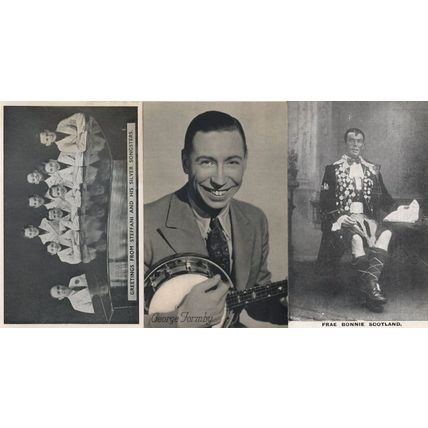 George Formby Scottish Comedian Steffani 3x Old Theatre Postcard s
