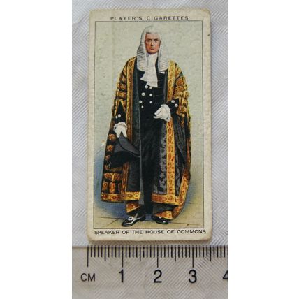 1937 Players Coronation Ceremonial Dress No. 35 Speaker of the House of Commons