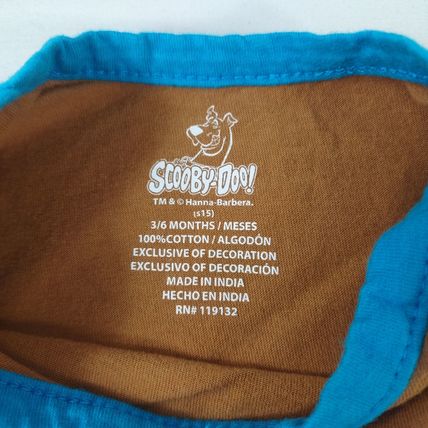Scooby Doo by Hanna Barbera Boy's Infant Short Sleeve One Piece Brown Sz 3-6M