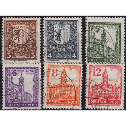 GERMANY Alliiert SBZ [West-Sachsen] MiNr 0150-55 Y ( O/used ) [01]